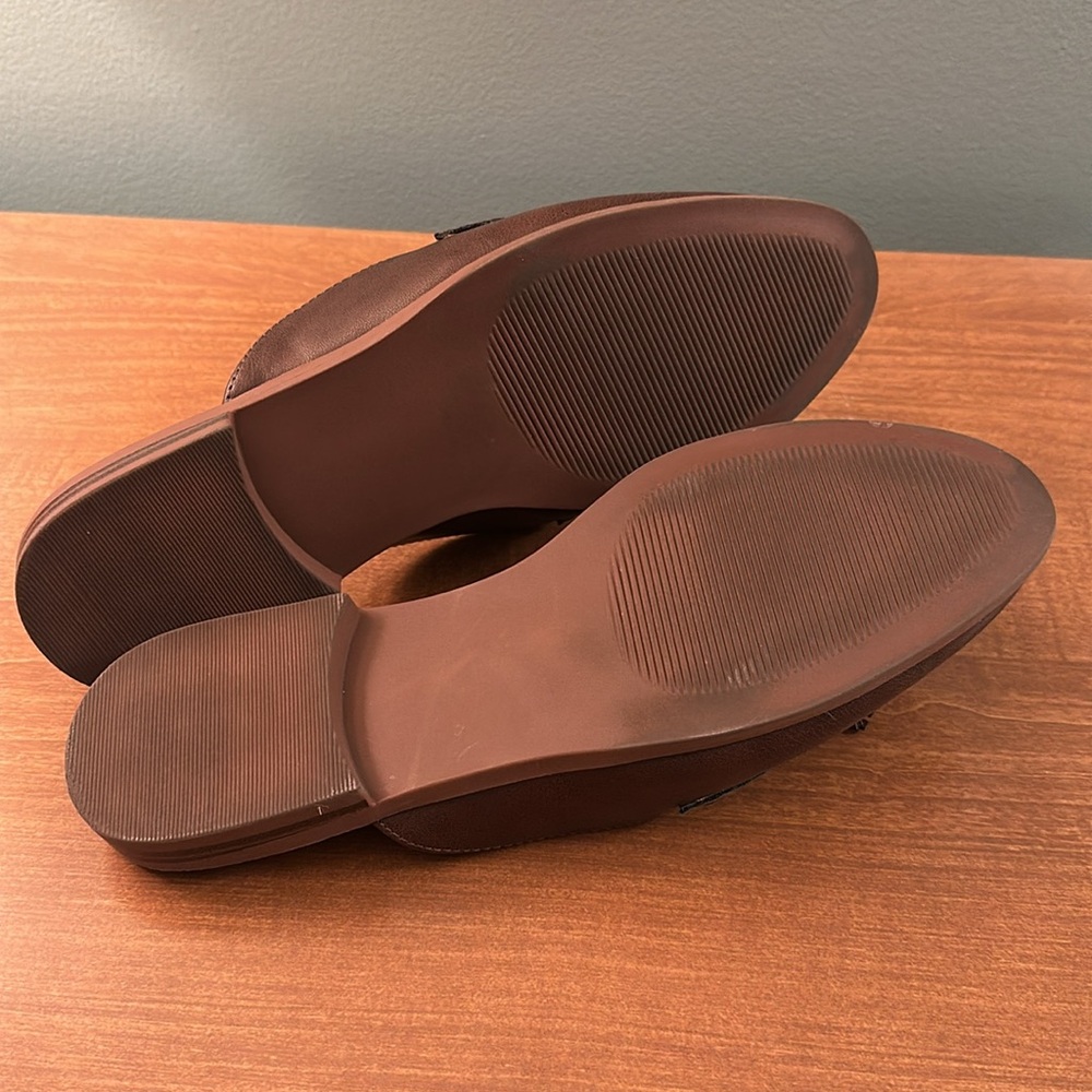 LOFT Outlet Slide On Tassel Mules Brown Size 8 - Picture 7 of 8